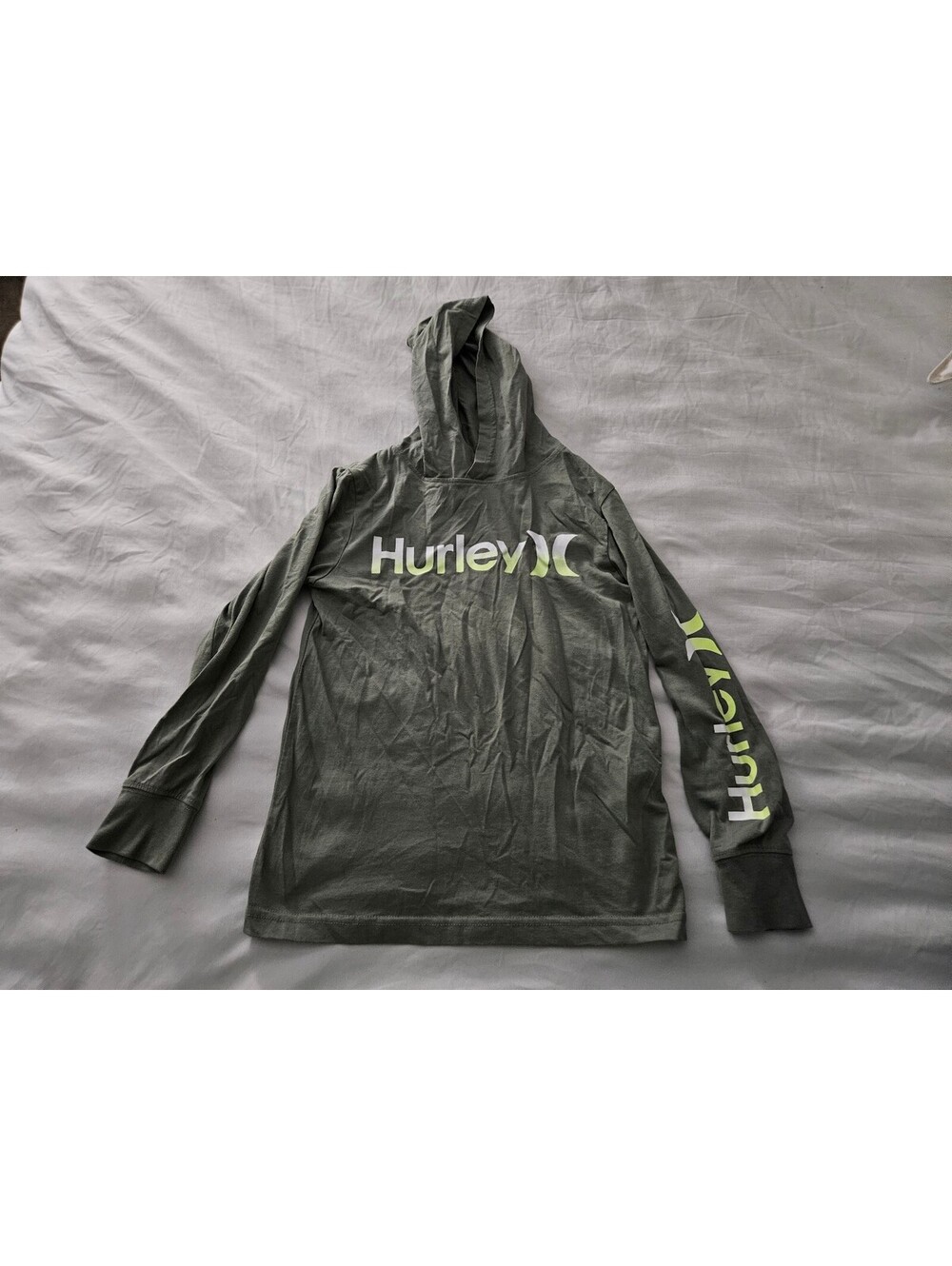 Boy's Lightweight Hurley Hoodie Size 8 Green
